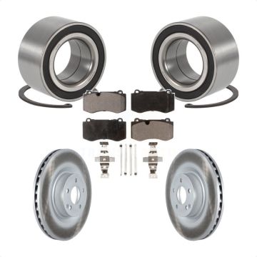 Front Wheel Bearing Coated Disc Brake Rotors And Pads Kit For 2009 Mercedes-Benz S450 KBB-116871