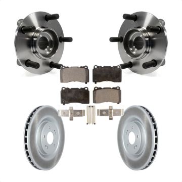 Front Hub Bearing Assembly Coated Disc Brake Rotors And Pads Kit For Mitsubishi Lancer KBB-116897