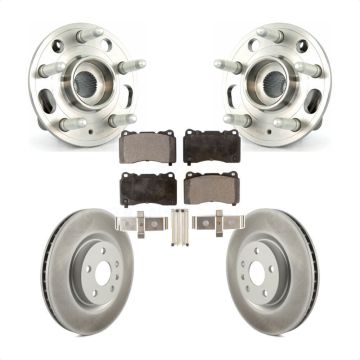 Front Hub Bearing Assembly Coated Disc Brake Rotor & Pad Kit For Buick Regal Cadillac XTS KBB-116898