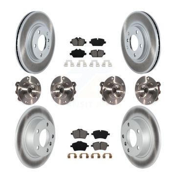 Front Rear Hub Bearing Coat Brake Rotor Pad Kit (10Pc) For Mini Cooper Countryman Paceman KBB-116903