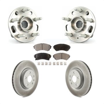Front Hub Bearing Coated Brake Rotor Pad Kit For 2014 Cadillac CTS With Heavy Duty Brakes KBB-116941