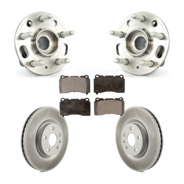 Front Hub Bearing Assembly Coated Disc Brake Rotor & Pad Kit For Buick Regal Cadillac XTS KBB-116943