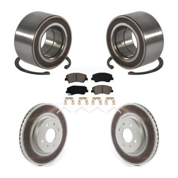Front Wheel Bearing Coated Disc Brake Rotors And Pads Kit For Kia Rio Hyundai Accent KBB-117033