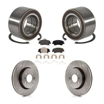Front Wheel Bearing Disc Brake Rotor And Semi-Metallic Pad Kit For Kia Rio Hyundai Accent KBB-117037