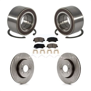 Front Wheel Bearing Disc Brake Rotor And Semi-Metallic Pad Kit For Kia Rio Hyundai Accent KBB-117039