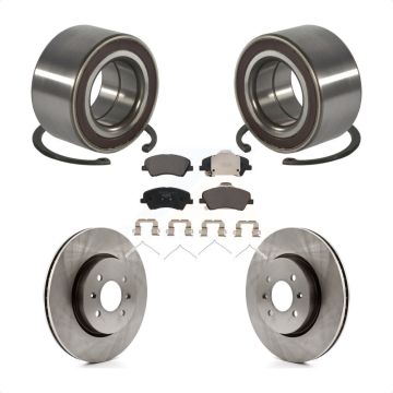 Front Wheel Bearing Disc Brake Rotors And Ceramic Pads Kit For Kia Rio Hyundai Accent KBB-117041