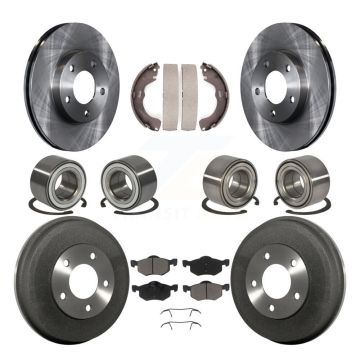Front Rear Bearing Brake Rotor Pads Shoe Kit (10Pc) For Ford Escape Mazda Tribute Mercury KBB-117045