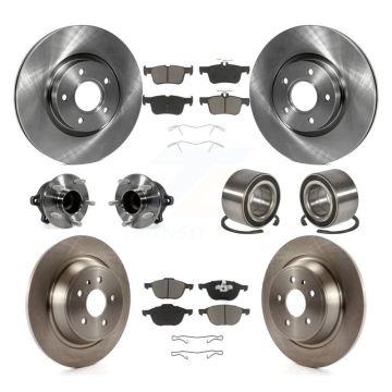 Front Rear Hub Bearing Brake Rotor Pads Kit (10Pc) For Ford Escape Without Parking Assist KBB-117059