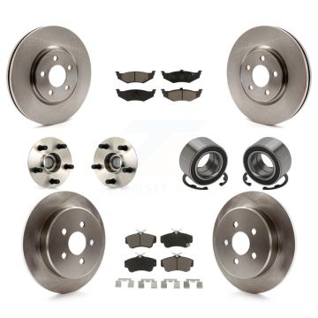 Front Rear Hub Bearing Disc Brake Rotor Pad Kit (10Pc) For Chrysler PT Cruiser Dodge Neon KBB-117105