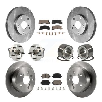 Front Rear Hub Bearing Brake Rotor And Pad Kit (10Pc) For Toyota Camry Solara Lexus ES300 KBB-117269