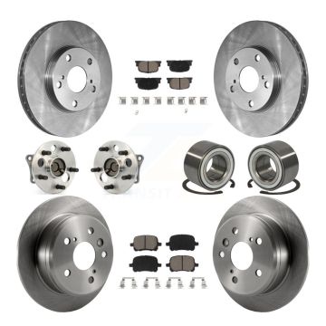 Front Rear Hub Bearing Disc Brake Rotors And Pads Kit (10Pc) For Toyota Camry Lexus ES300 KBB-117272