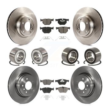 Front Rear Wheel Bearing Disc Brake Rotors And Ceramic Pads Kit (10Pc) For 2007 BMW 335xi KBB-117378