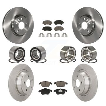 Front Rear Bearing Disc Brake Rotor Pads Kit (10Pc) For 2012-2015 Land Rover Range Evoque KBB-117380