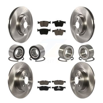 Front Rear Wheel Bearing Disc Brake Rotor And Pads Kit (10Pc) For Land Rover Range Evoque KBB-117382