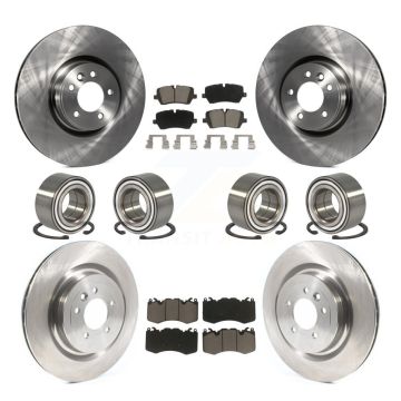 Front Rear Bearing Disc Brake Rotor And Ceramic Pad Kit (10Pc) For Land Rover Range Sport KBB-117383