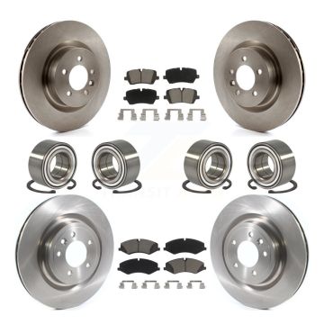 Front Rear Bearing Disc Brake Rotor & Pad Kit (10Pc) For Land Rover Range Sport Discovery KBB-117384