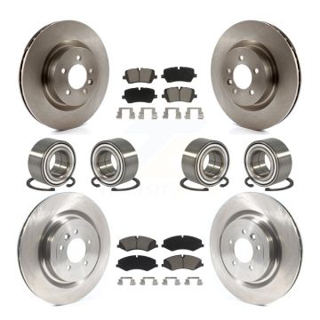 Front Rear Bearing Disc Brake Rotor And Ceramic Pad Kit (10Pc) For Land Rover Range Sport KBB-117385