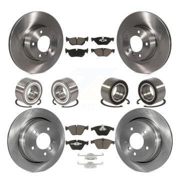 Front Rear Bearing Disc Brake Rotor And Ceramic Pads Kit (10Pc) For BMW 328i xDrive 328xi KBB-117387