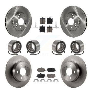 Front Rear Bearing Disc Brake Rotor Pads Kit (10Pc) For Mercedes-Benz C280 C240 C320 C350 KBB-117390