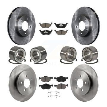 Front Rear Bearing Disc Brake Rotor Pads Kit (10Pc) For Ford Escape Mazda Tribute Mercury KBB-117402