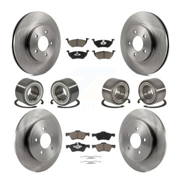 Front Rear Bearing Disc Brake Rotor Pads Kit (10Pc) For Ford Escape Mazda Tribute Mercury KBB-117403