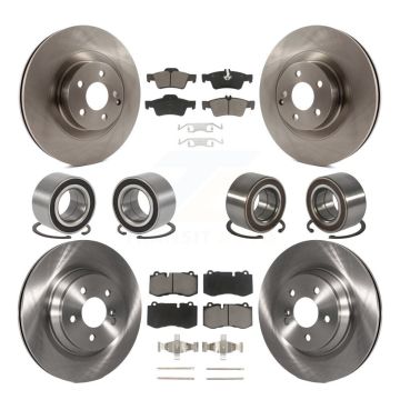 Front Rear Bearing Brake Rotor & Pad Kit (10Pc) For Mercedes-Benz S350 With Sport Package KBB-117404