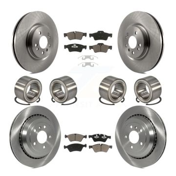 Front Rear Wheel Bearing Disc Brake Rotor And Pad Kit (10Pc) For Mercedes-Benz ML500 R350 KBB-117409