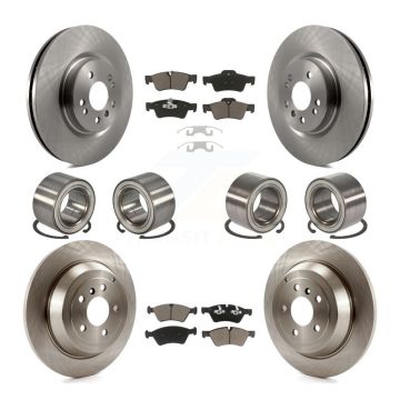 Front Rear Bearing Disc Brake Rotor And Pads Kit (10Pc) For 2010-2011 Mercedes-Benz ML450 KBB-117410