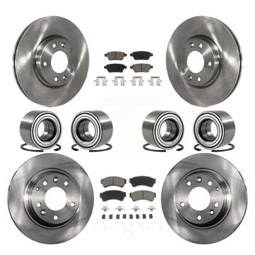 Front Rear Bearing Brake Rotor & Pad Kit (10Pc) For Ford Fusion Lincoln MKZ Mercury Milan KBB-117416