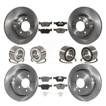 Front Rear Wheel Bearing Disc Brake Rotor And Ceramic Pads Kit (10Pc) For BMW 328xi 325xi KBB-117425