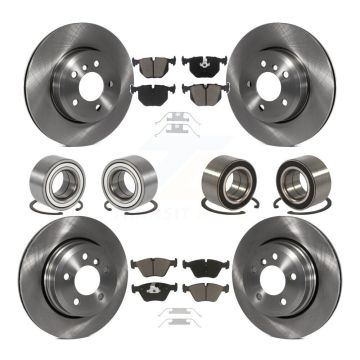 Front Rear Wheel Bearing Disc Brake Rotor And Ceramic Pad Kit (10Pc) For 2004-2010 BMW X3 KBB-117428