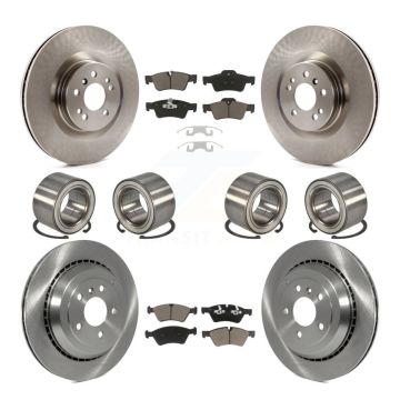 Front Rear Bearings Disc Brake Rotors And Pads Kit (10Pc) For Mercedes-Benz ML350 ML550 KBB-117431