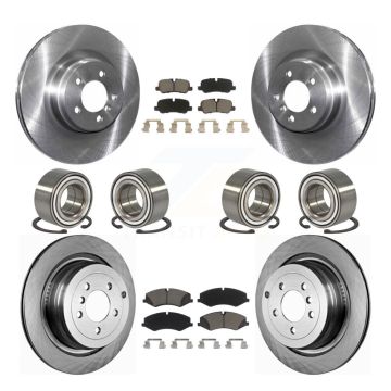 Front Rear Bearing Brake Rotor & Pads Kit (10Pc) For Land Rover Range Naturally Aspirated KBB-117436