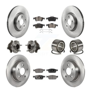 Front Rear Hub Bearing Brake Rotor Pads Kit (10Pc) For Ford Transit Connect From 05 28 18 KBB-117475