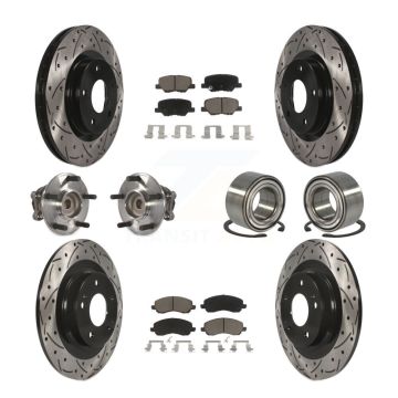 Front Rear Hub Bearing Coat Brake Rotor Pad Kit (10Pc) For Mitsubishi RVR Outlander Sport KBB-117519