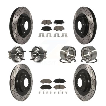 Front Rear Hub Bearing Coat Brake Rotor Pad Kit (10Pc) For Mitsubishi RVR Outlander Sport KBB-117520