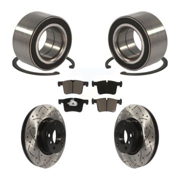 Front Wheel Bearing Coated Drilled Slotted Disc Brake Rotor Pads Kit For 2011-2012 BMW X3 KBB-117670