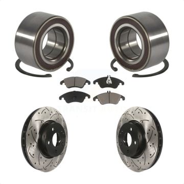 Front Bearing Drilled Slot Brake Rotor Pad Kit For Mercedes-Benz C300 E350 C350 E400 E250 KBB-117749