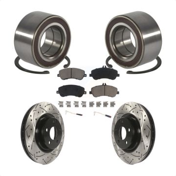 Front Bearing Coated Drilled Slotted Brake Rotor Pads Kit For Mercedes-Benz GLK350 GLK250 KBB-117759