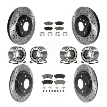 Front Rear Bearing Coated Brake Rotor Pads Kit (10Pc) For Ford Fusion Lincoln MKZ Mercury KBB-117772