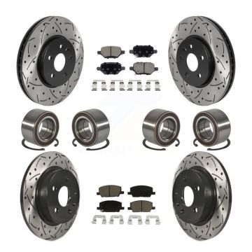 Front Rear Bearing Coated Brake Rotor Pads Kit (10Pc) For Buick Encore Chevrolet Trax AWD KBB-117780