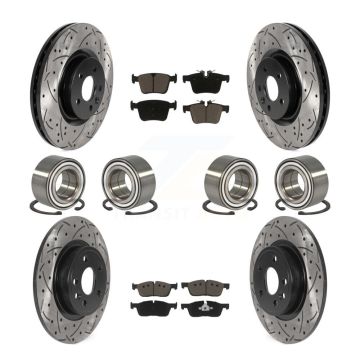 Front Rear Bearing Coated Brake Rotor Pad Kit (10Pc) For 15-17 Land Rover Discovery Sport KBB-117781