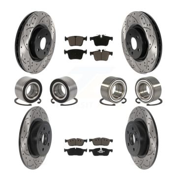 Front Rear Bearing Coated Disc Brake Rotor And Pad Kit (10Pc) For Land Rover Range Evoque KBB-117782