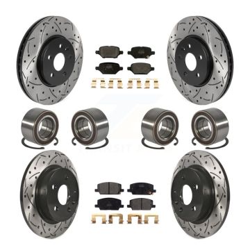 Front Rear Bearing Coated Brake Rotor Pads Kit (10Pc) For Buick Encore Chevrolet Trax AWD KBB-117798