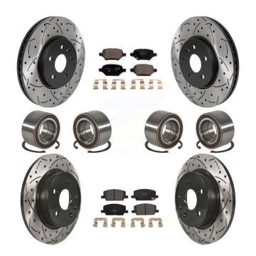 Front Rear Bearing Coated Brake Rotor Pads Kit (10Pc) For Buick Encore Chevrolet Trax AWD KBB-117817