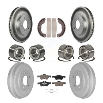 Front Rear Bearing Coated Brake Rotor & Pad Shoe Kit (10Pc) For Ford Escape Mazda Tribute KBB-117818