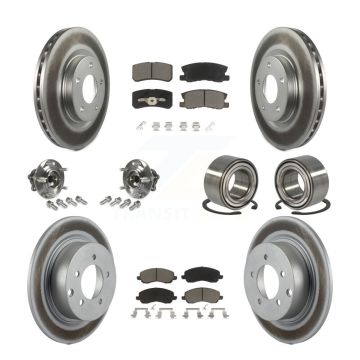 Front Rear Hub Bearing Coated Brake Rotor And Pad Kit (10Pc) For Mitsubishi Outlander RVR KBB-117871