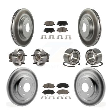 Front Rear Hub Bearing Coat Brake Rotor Pad Kit (10Pc) For Mitsubishi RVR Outlander Sport KBB-117876