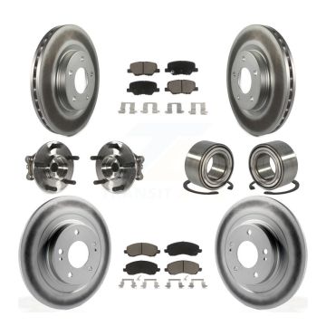 Front Rear Hub Bearing Coat Brake Rotor Pad Kit (10Pc) For Mitsubishi RVR Outlander Sport KBB-117877