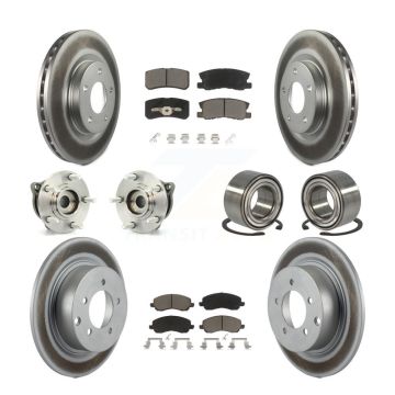 Front Rear Hub Bearing Coated Brake Rotor & Pad Kit (10Pc) For Mitsubishi Outlander Sport KBB-117878